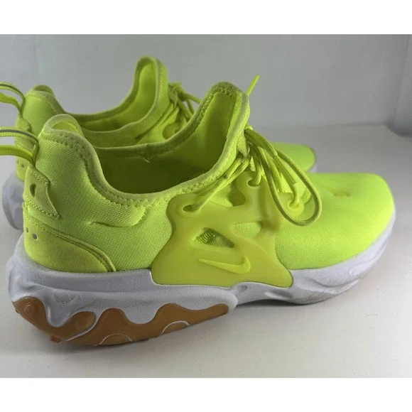 Nike Running Shoes Men's Size 11 React Presto AV2605-702 Neon Yellow Volt White - Picture 14 of 16